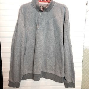 Orvis Light Gray Quarter Zip Pullover Sweater Sz XXL